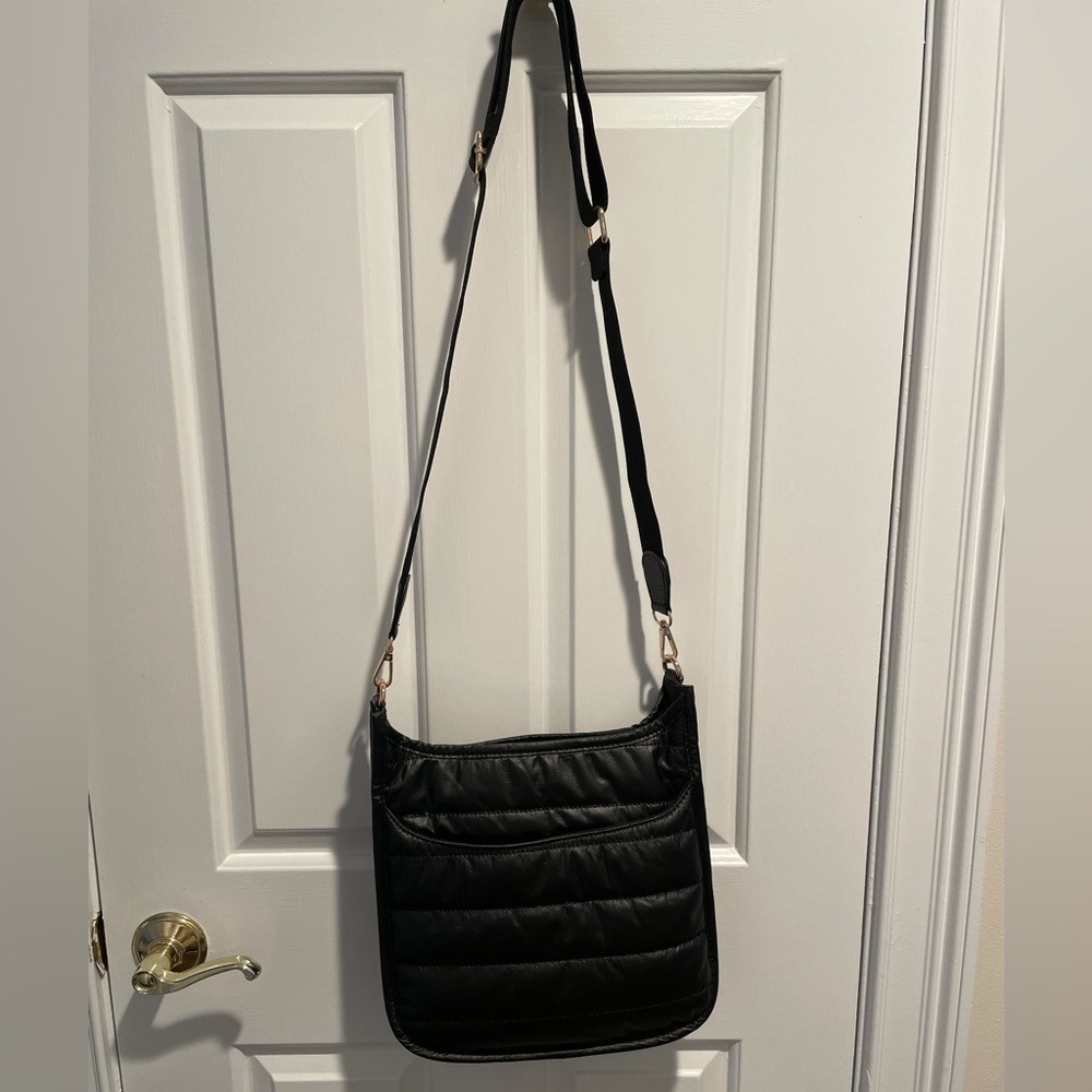 Black messenger bag